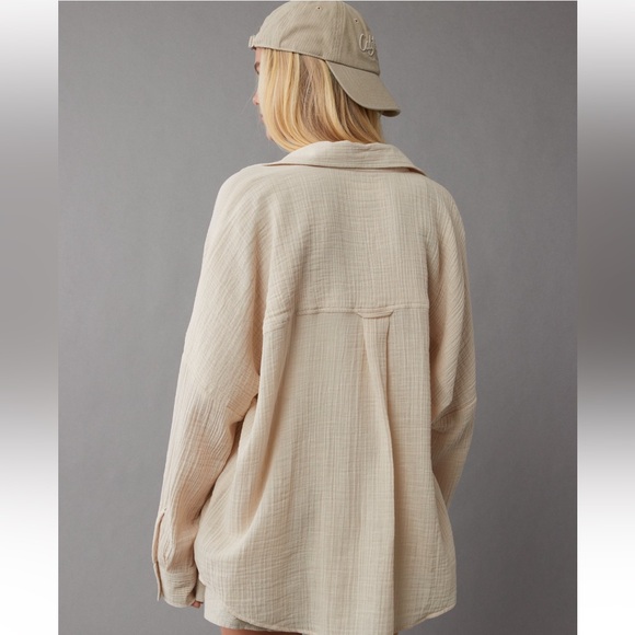 American Eagle Go Big Oversized Shirt - Picture 2 of 5